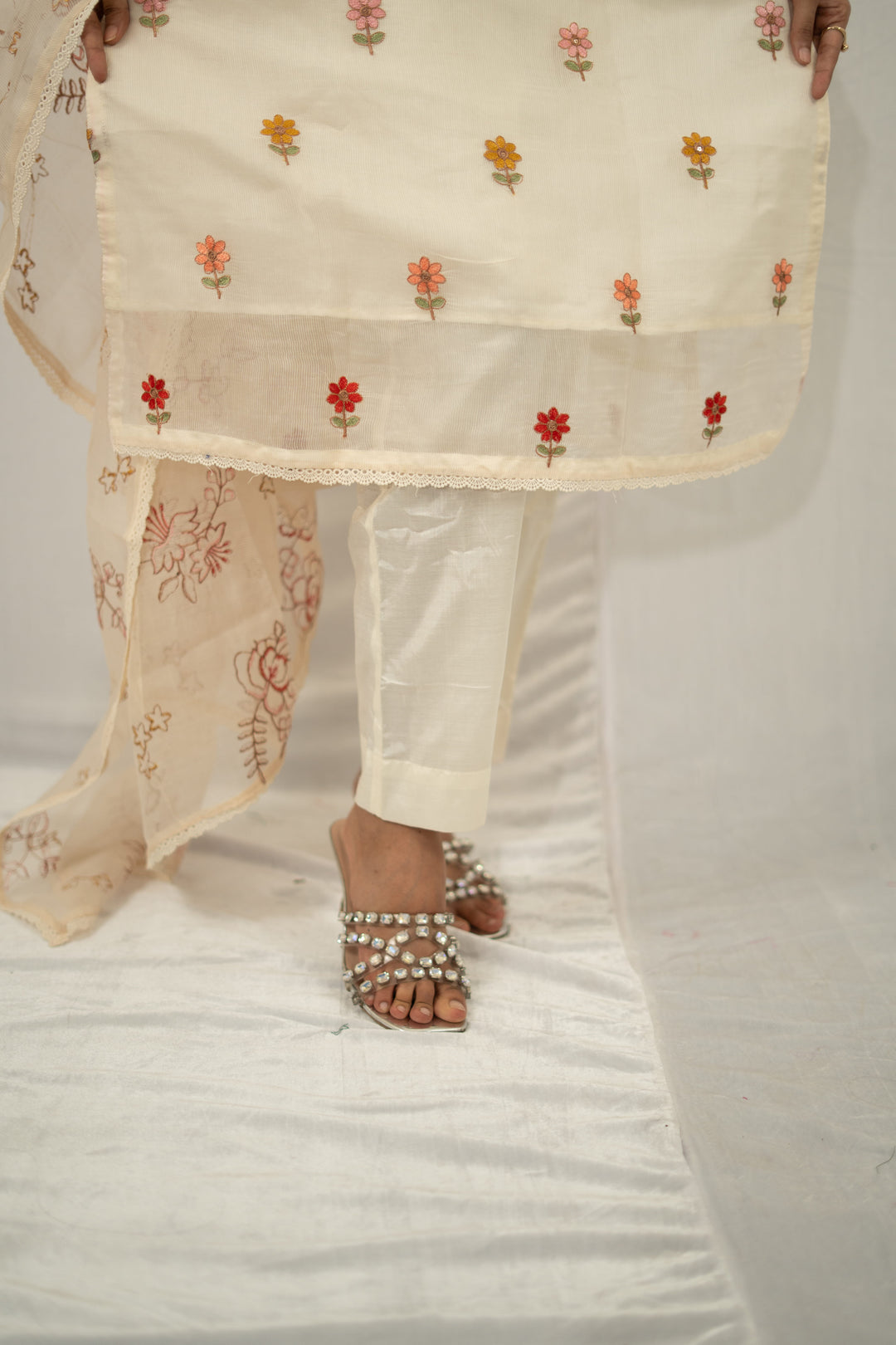 Lavender Floral Printed 3-Piece Set for Women 04