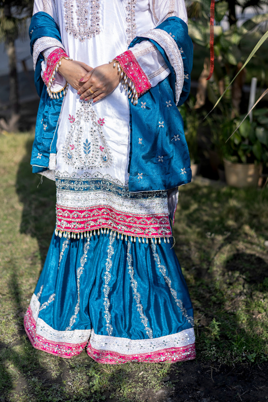 Ivory Bloom Embroidered 3-Piece Set