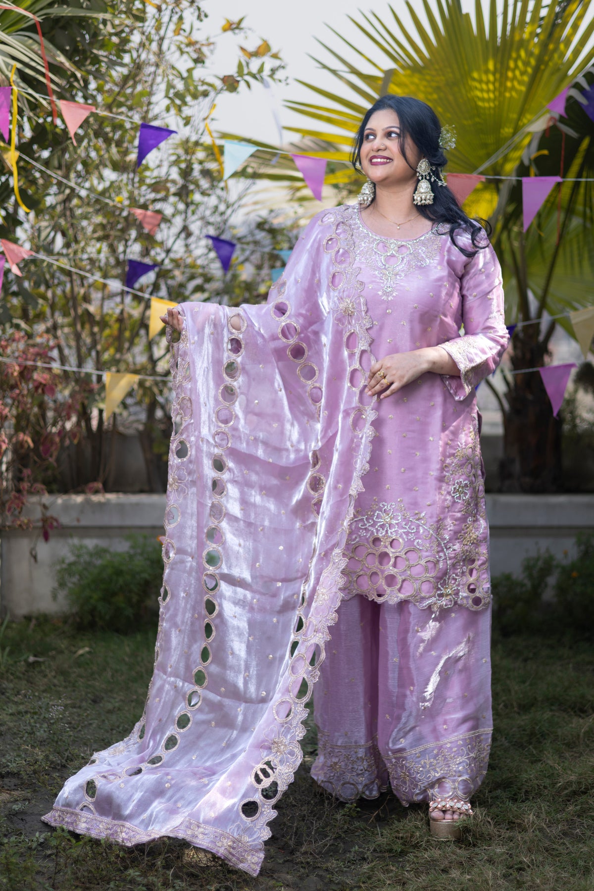 Lavender Moon Mirrorwork 3-Piece Set
