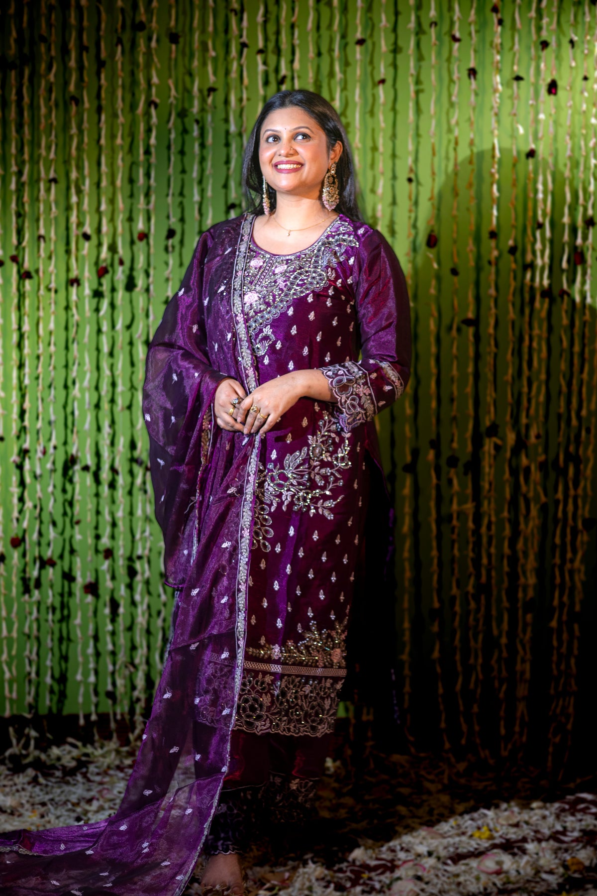Plum Royale Embroidered 3-Piece Set