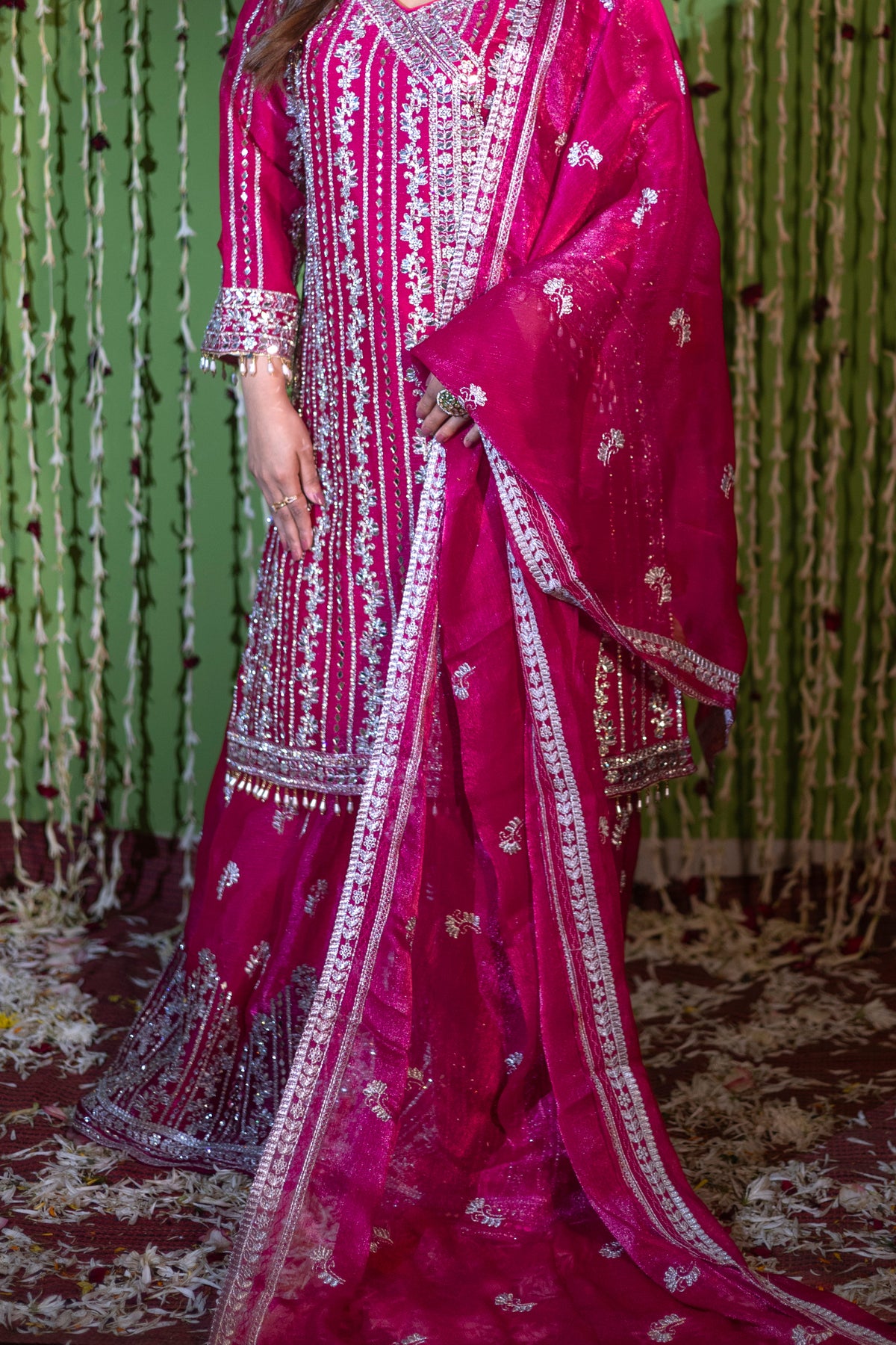 Fuchsia Luxe Embroidered 3-Piece Set